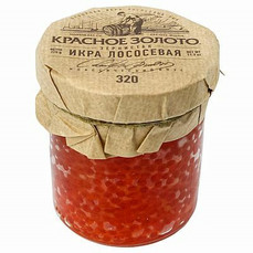Красное золото Икра красная лососевая 300гр ст\б