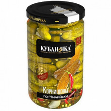 Кубаночка огурцы корнишоны по-Чилийски ст/б 680гр