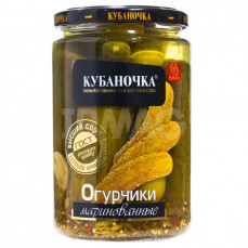 Кубаночка огурцы маринованные ст/б 720гр