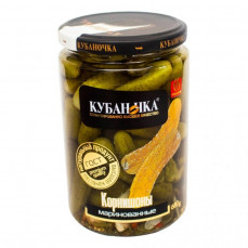 Кубаночка огурцы корнишоны ст/б 680гр